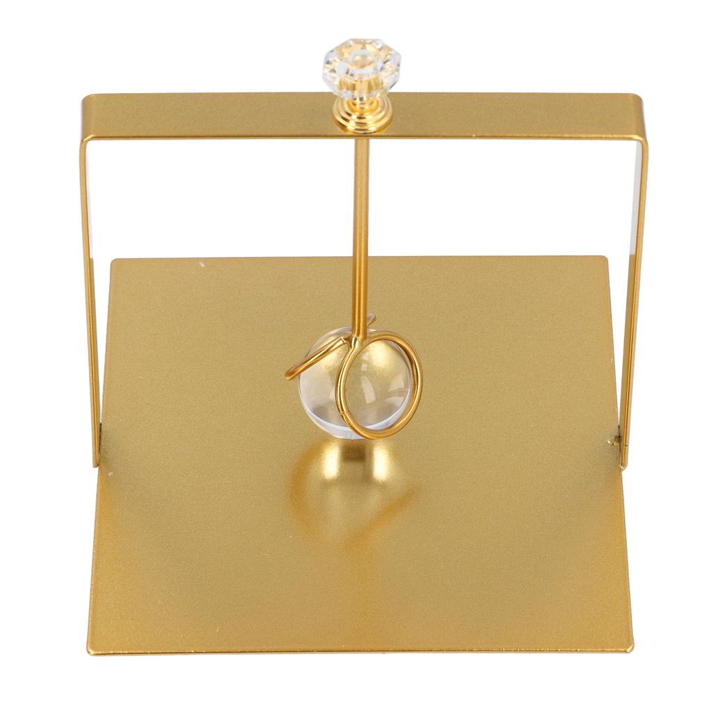 Napkin Dispenser with Weighted Glass Ball Rectangular Elegant Iron Napkin Holder Tissue Stand for Kitchen