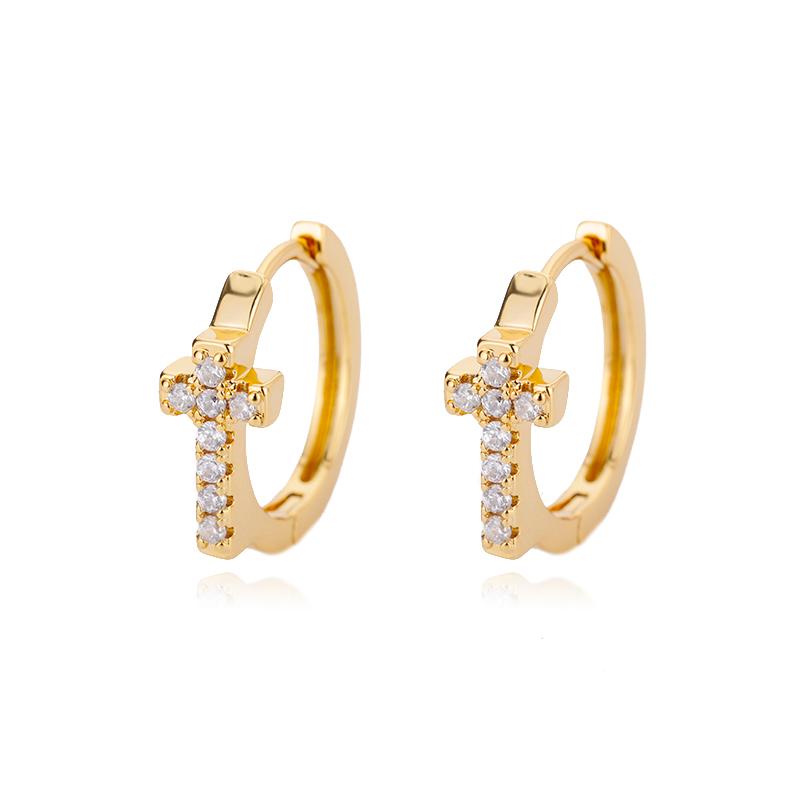 Fashion Shiny Zircon Butterfly Hoop Earrings Exquisite Simple Cubic Zirconia Earrings Women'S Party Statement Jewelry Gift