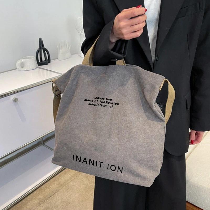 

Женская парусиновая сумка-тоут, повседневная рабочая сумка через плечо, большая вместительная сумка через плечо с верхней ручкой, многофункциональная большая сумка через плечо для покупок серый