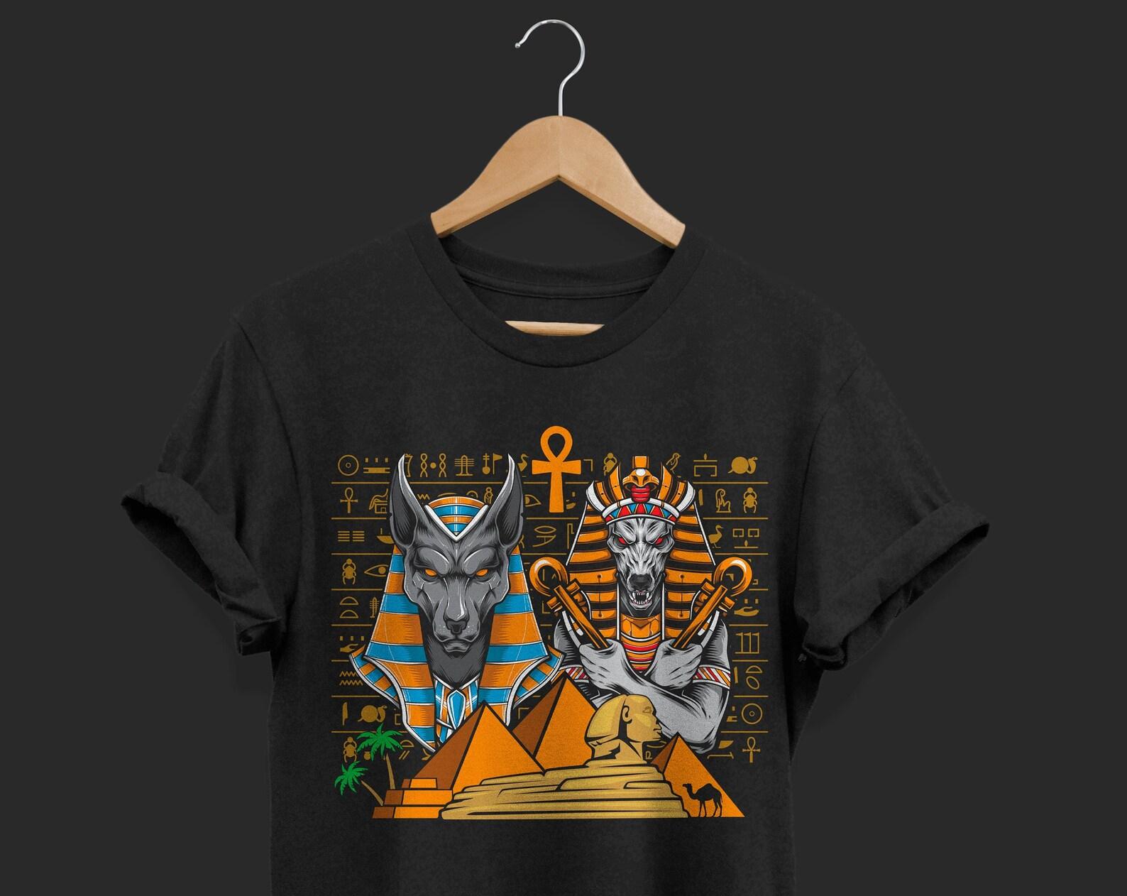 Ancient Egypt Mythology Gods Egyptian Culture Pharaohs Mask Pyramid T-Shirt, Egyptologist Archaeology Present, Hieroglyphics History Gift, 160