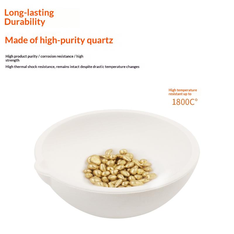 1Pcs High Temp Silica Bowl Jewelry Casting Refining Tool 100G-5000G Quartz Crucible For Melting Gold Silver Platinum