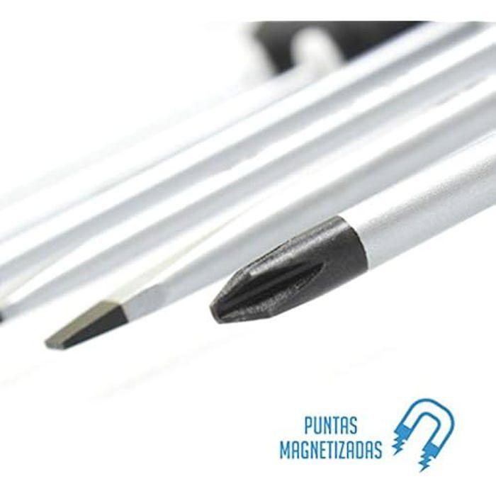 Lot de 6 tournevis - FERRESTOCK - FSKDES106 - Pointe durcie - Aimantée - Alliage d'acier au chrome-vanadium
