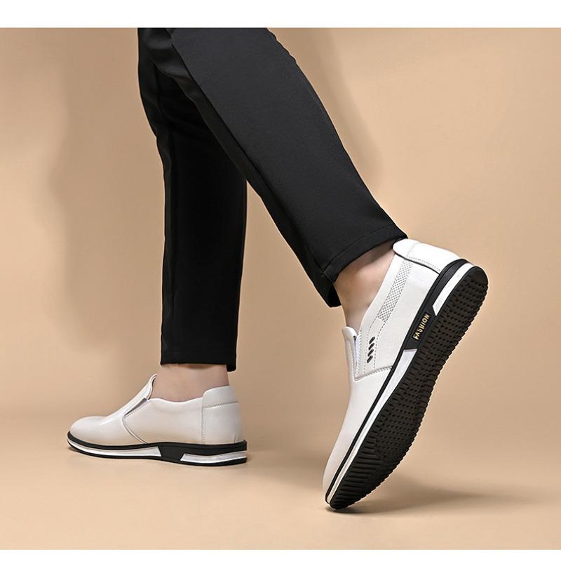 Large Size Men S Breathable Slip On Casual Leather Shoes