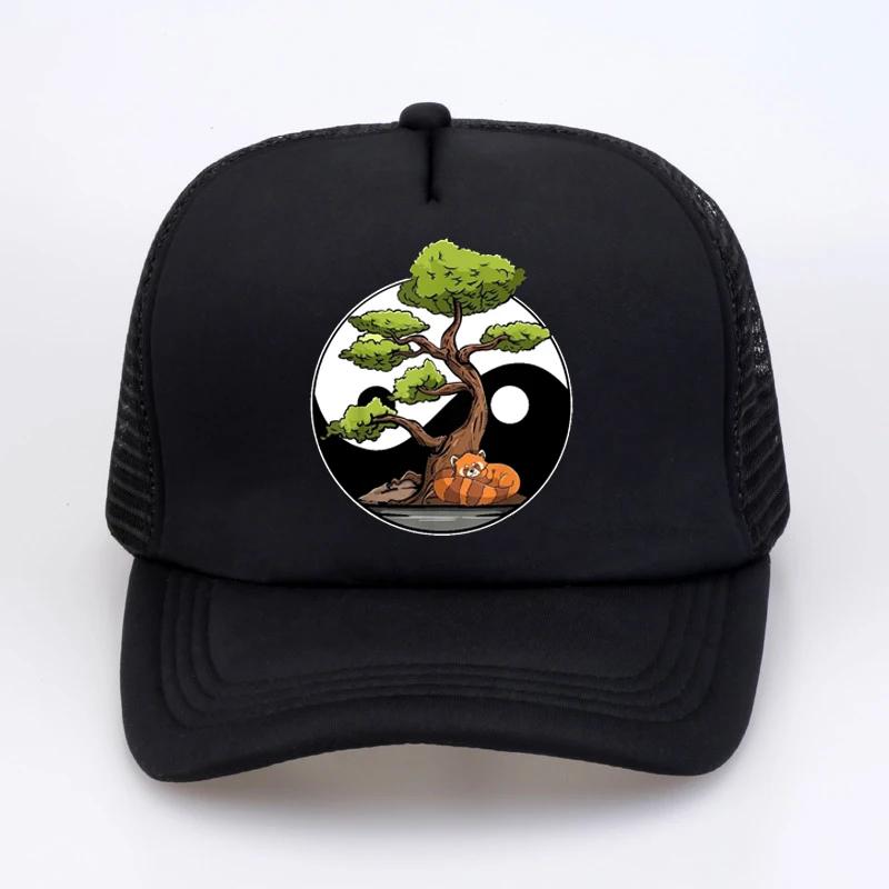Yin Yang Bonsai Tao Taoism Spiritual Zen Meditate Baseball Cap Summer Fashion Mesh Trucker Caps Casual Adjustable Snapback Hats