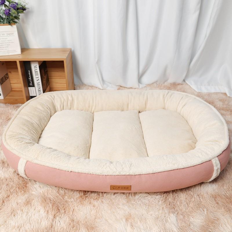 Pet Dog Bed Round Nest With Non-Slip Base Warm Soft Cushion Small Medium Dogs Cats All Season