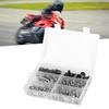 173pcs Motorcycle Fairing Bolts Kit Windscreen Bodywork Screws Nuts Hardwares for MotorbikeSilver