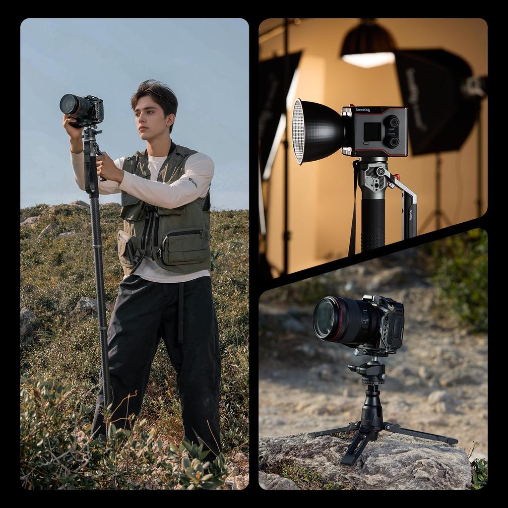 SmallRig Camera Carbon Compact Camera Folds Down To Weight Height Maximum Load Capacity Ball 5564 166.5cm Monopod, Fiber, Monopod, 68cm, 1.72kg,