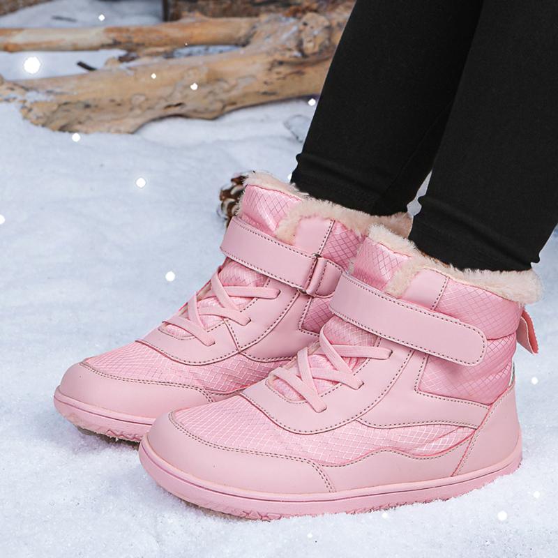 New Wide Barefoot Kids Snow Boots Winter Warm Boots for Girls Outdoor Walking Non-slip Children's Shoes Girl Boy Shoes Sneakers