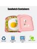 Initials Marked Toast Box Alphabet A-Z Reusable Sandwich Container Box Food Container Sealable Container Small Container