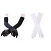 1 Pair Gloves Thin Mesh See-through Stage Performance Pole Dancing Full Fingers Breathable Soft Anti-slip Solid Color Bride Wedding Gloves