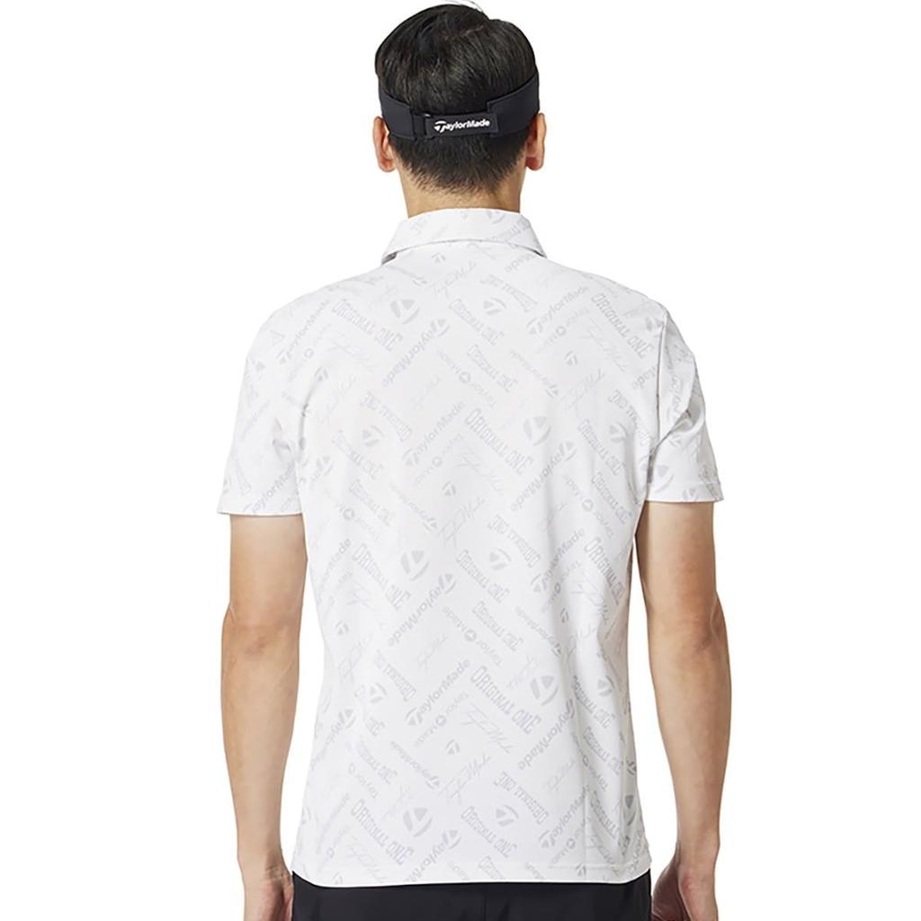 TaylorMade Logo Graphic S/S Polo Shirt, White, Size M, Men's, 2025SS UN617