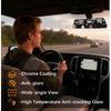 Rear View Mirror, 12 Inch Chrome Anti-Glare Panoramic Rear Mirrors Universal Convex Car Interior Clip On Extra Big Wide Angle Rearview Mirror