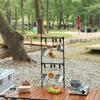 New Camping Shelf Igt Lantern Stand Picnic Tableware Hanging Racks Portable Detachable Aluminium Alloy Light Hangers Stand Desk