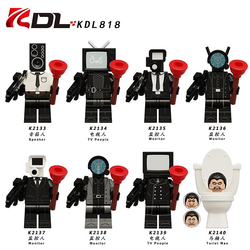 DL818 Skibidi Toilet Camera Man Figur Bausteine Set Beutelspielzeug Modell für Kinder Jungen Mädchen Pädagogisches Geschenk