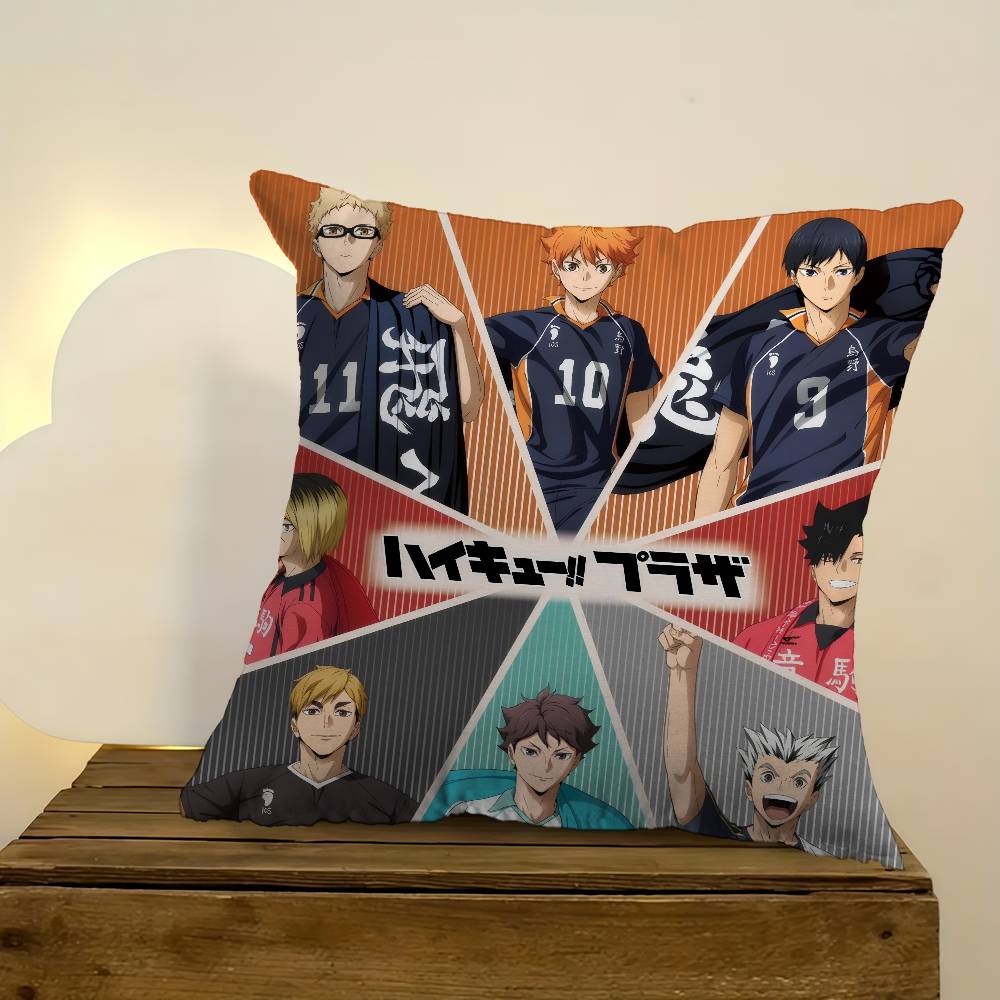 H-H-Haikyuu Anime Volleyball Pillowcase Toon Gift Cushion Cover Bedroom Home Sofa Chair Seat Decor Pillow Case