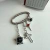 Retro Star Watch Keychain Y2K Carabiner Pendant Couple'S Bag Charms Hangings Ornament Accessories