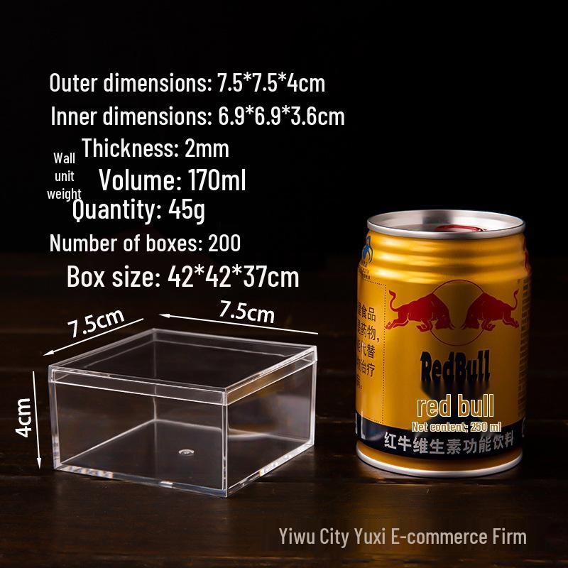 Transparent Acrylic Storage Box with Lid for Jewelry, Gifts, or Wedding Candy Display