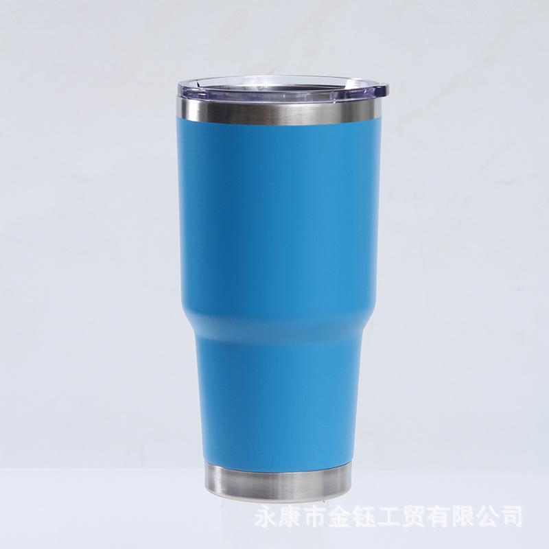 European And American 30Oz Car Cup Pro 304 Stainless Steel Vacuum Color Spray Belly Cup, Portable Car Cup