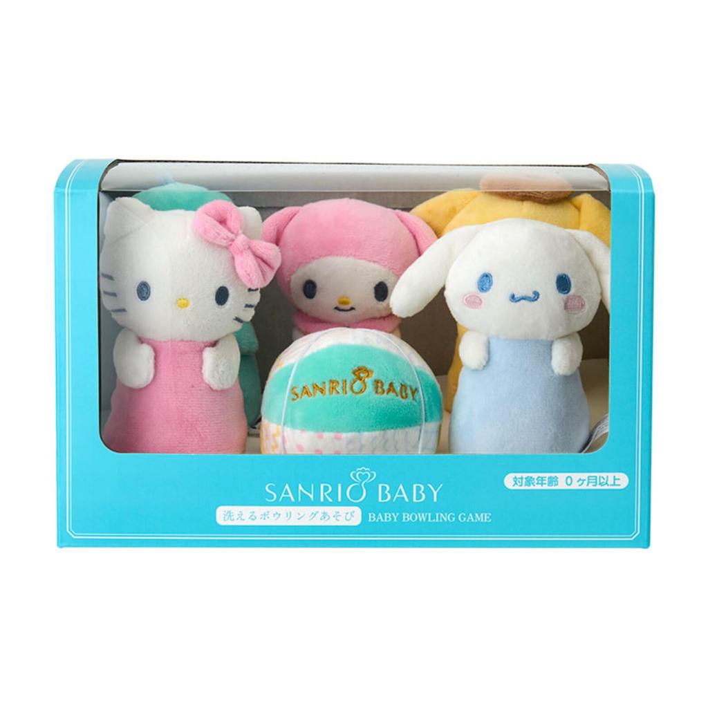 Sanrio Baby Washable Bowling Toy with Sanrio Hello My and Baby Baby Shower 345652 Characters Kitty, Melody, Cinnamoroll, Pompompurin, Hangyodon. Toy,