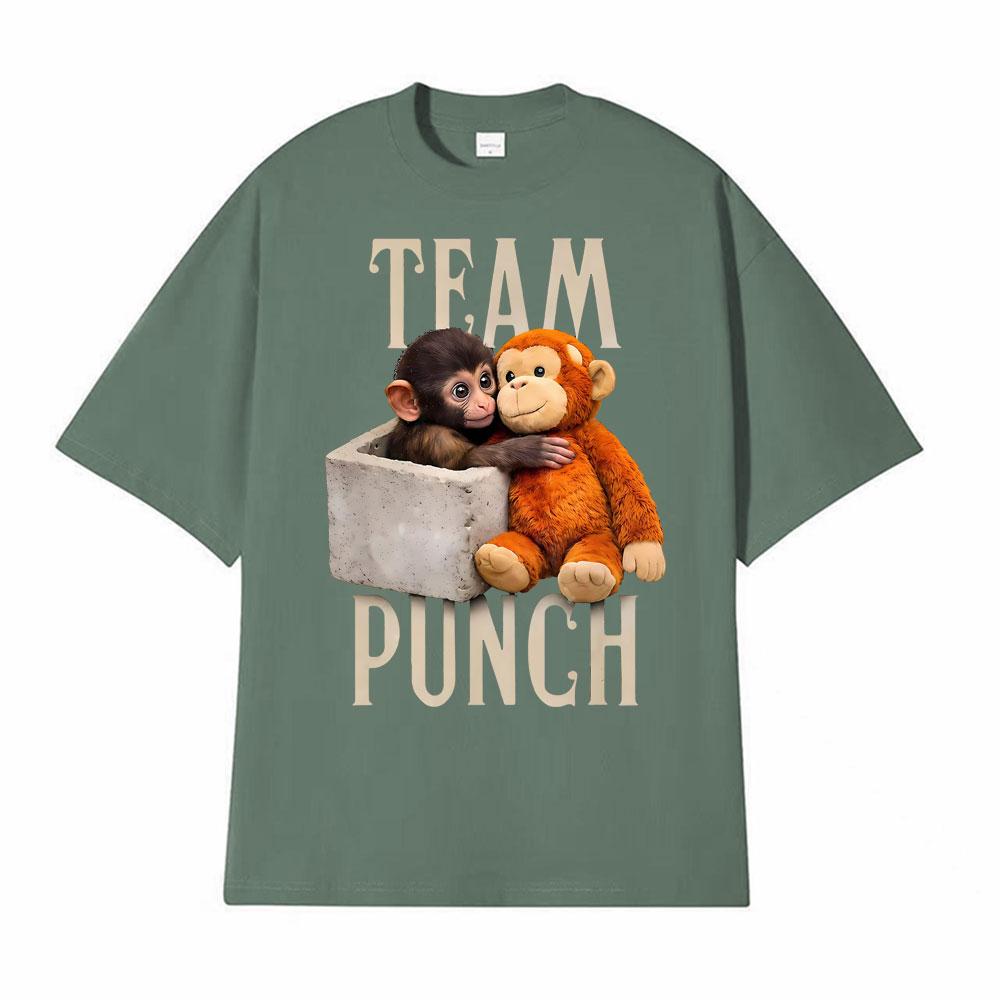 Baby Punch Monkey Lonely Punch Print T Shirts Men Women Clothing Fashion Cotton TShirt High Quality Oversized Tshirt Streetwear