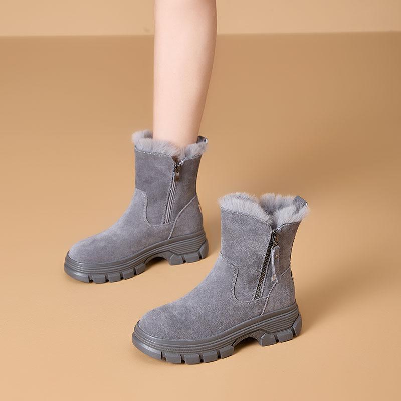 Snow Boots for Women 2025 New Winter Thick Cotton Warm Short Boots  Casual and Plush Outdoor Cotton Boots for Women