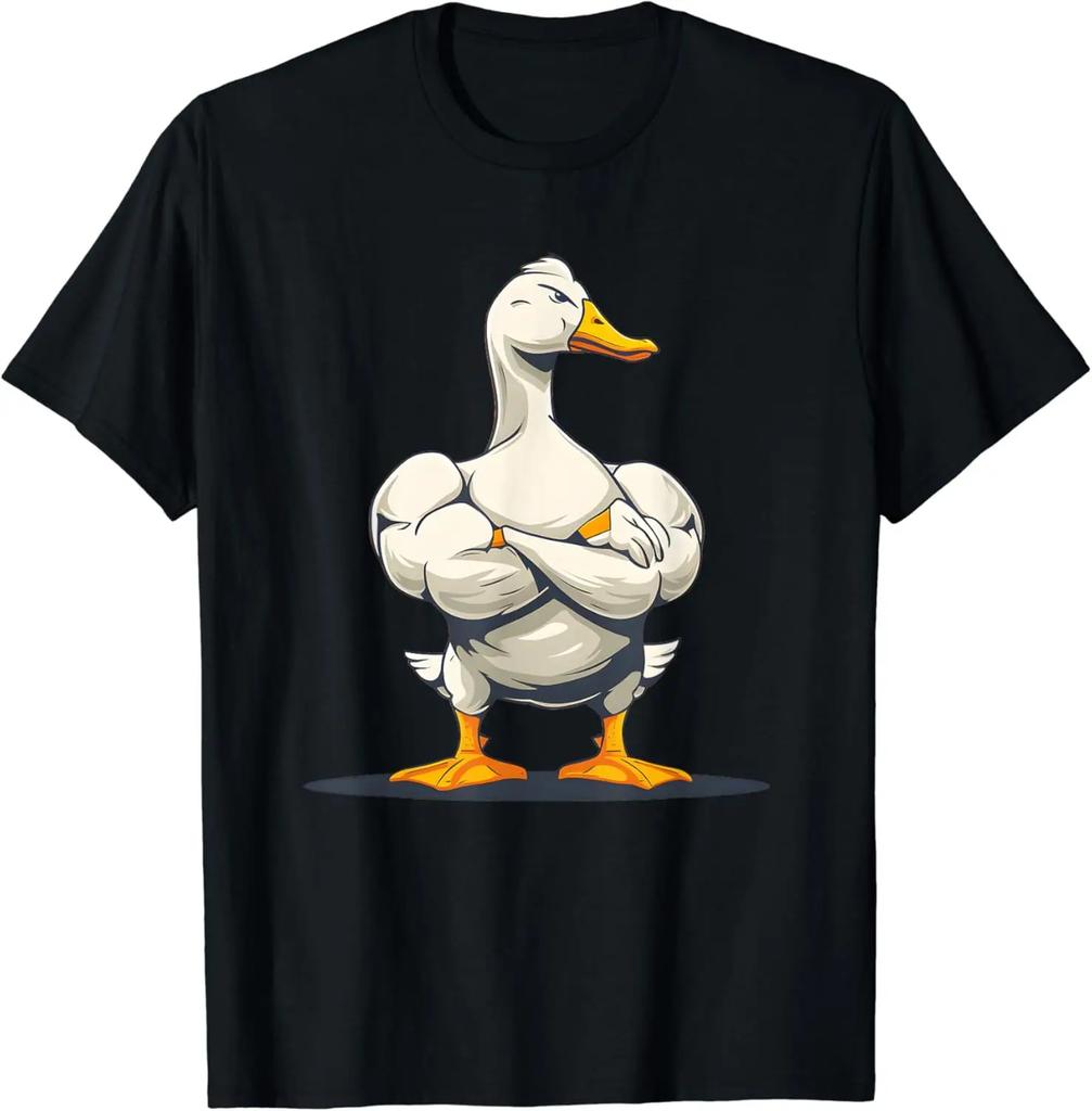 Release The Quackin Duck Gym Weightlifting Bodybuilder T-Shirt Graphic T Shirts women and man Clothing  Streetwear Camisetas