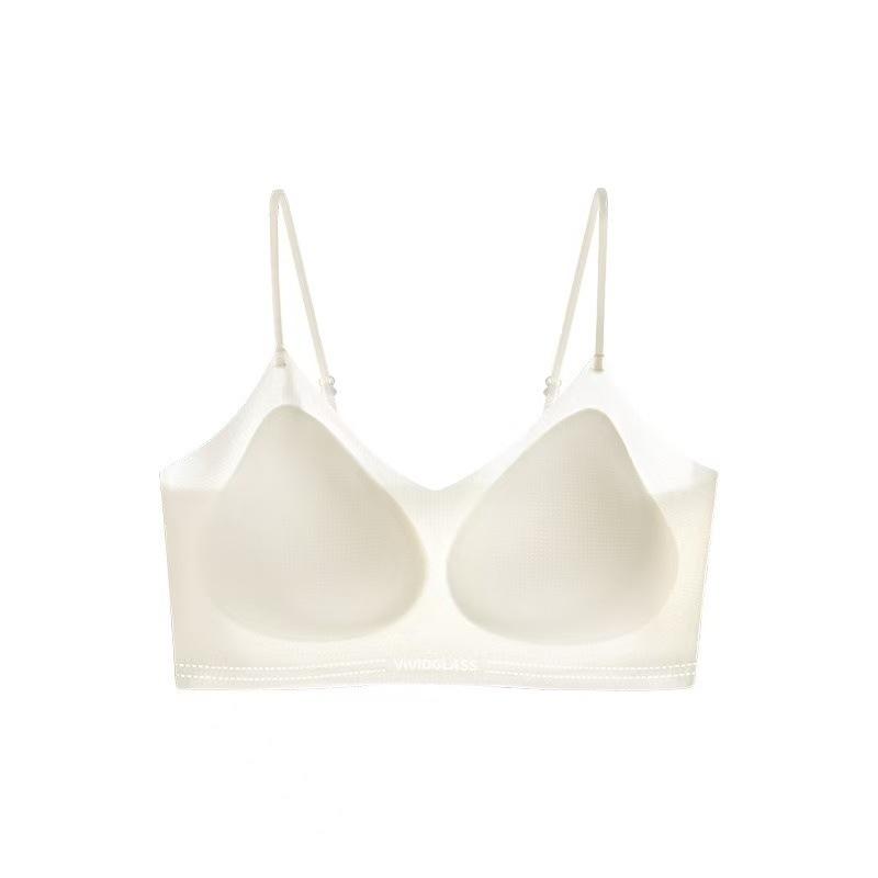Herbal ultra-thin cool seamless underwear women's steel-free rim comfortable breathable comfortable vest type beauty back bra