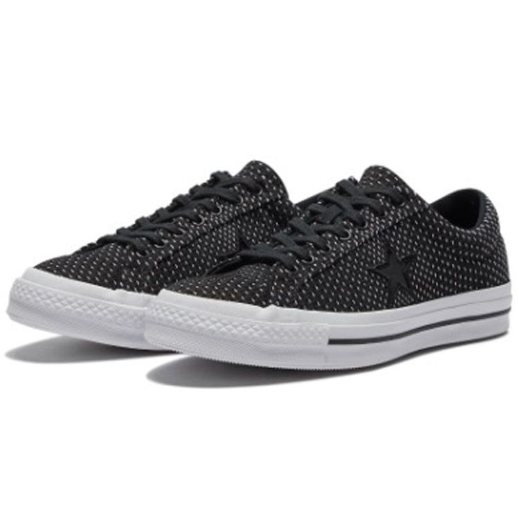 Converse One Star Low Top Canvas Sneakers Unisex Sneakers Black 164606C