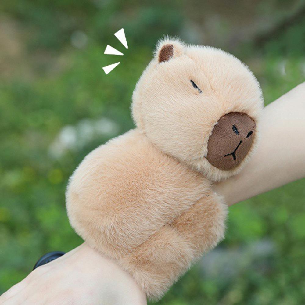 Panda Animal Plush Wrist Band Monkey Plush Doll Slap Bracelet Capybara Slap Bracelet  Children