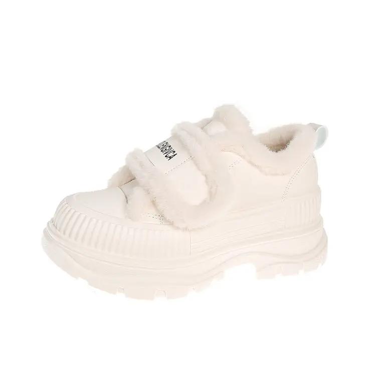 Fashion 2024 thick-soled Korean daddy shoes for women sports style new winter sports shoes show foot small light leisure shoes