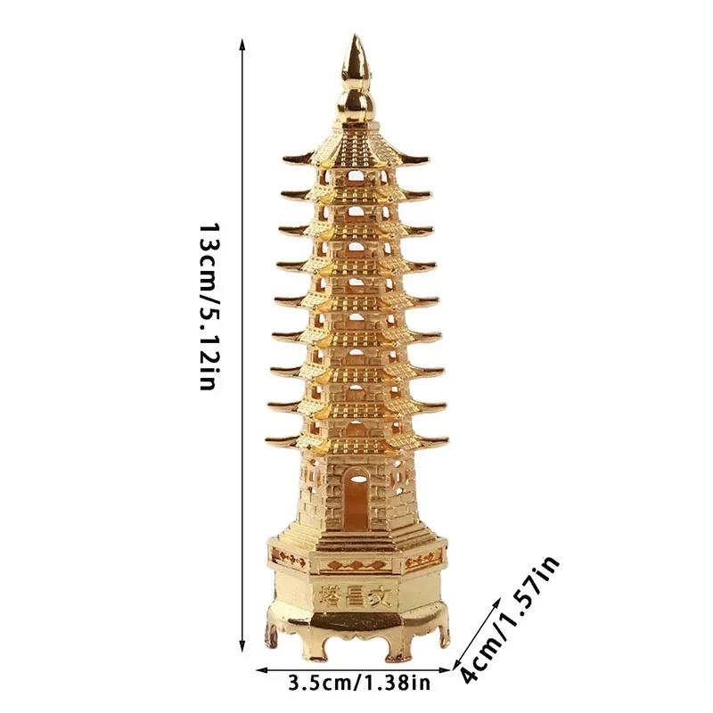 Hot sale Practical 3D Model Chinese Wenchang Pagoda Tower Crafts Statue Souvenir Home Decoration Metal Handicraft