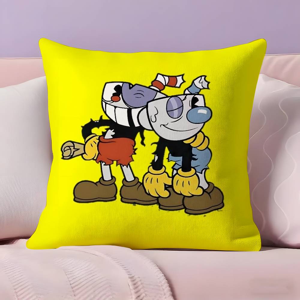 Classic Cute Game C-Cuphead Pillow Case  Ultra Soft Skin Friendly Fabric Cloud Like Comfort & Concealed Zipper