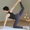 Women's High-end Slimming Yoga Tank Top with Built-in Bra, Black Pilates Training Wear, Fitness Set