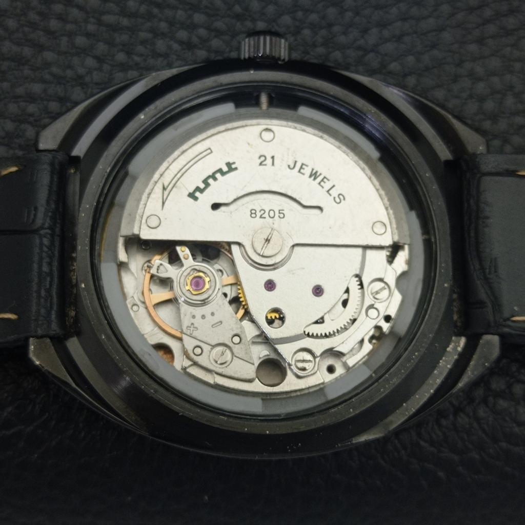 VINTAGE HMT RAJAT 8205 AUTOMATIC INDIAN MENS GOLDEN COLOR DIAL WATCH a703040-1 R212-a703040