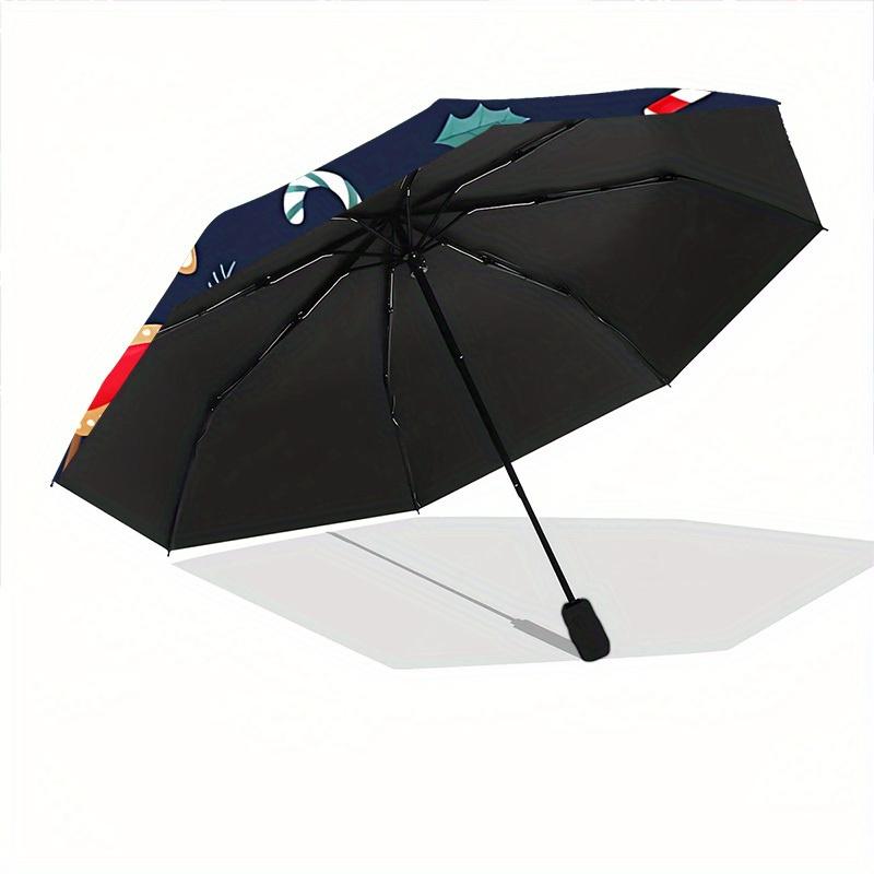 1pc Christmas Cookies Automatic Open/Close Umbrella with One Touch Button,, Windproof Design   Lightweight Portable Umbrella for Women & Men6112