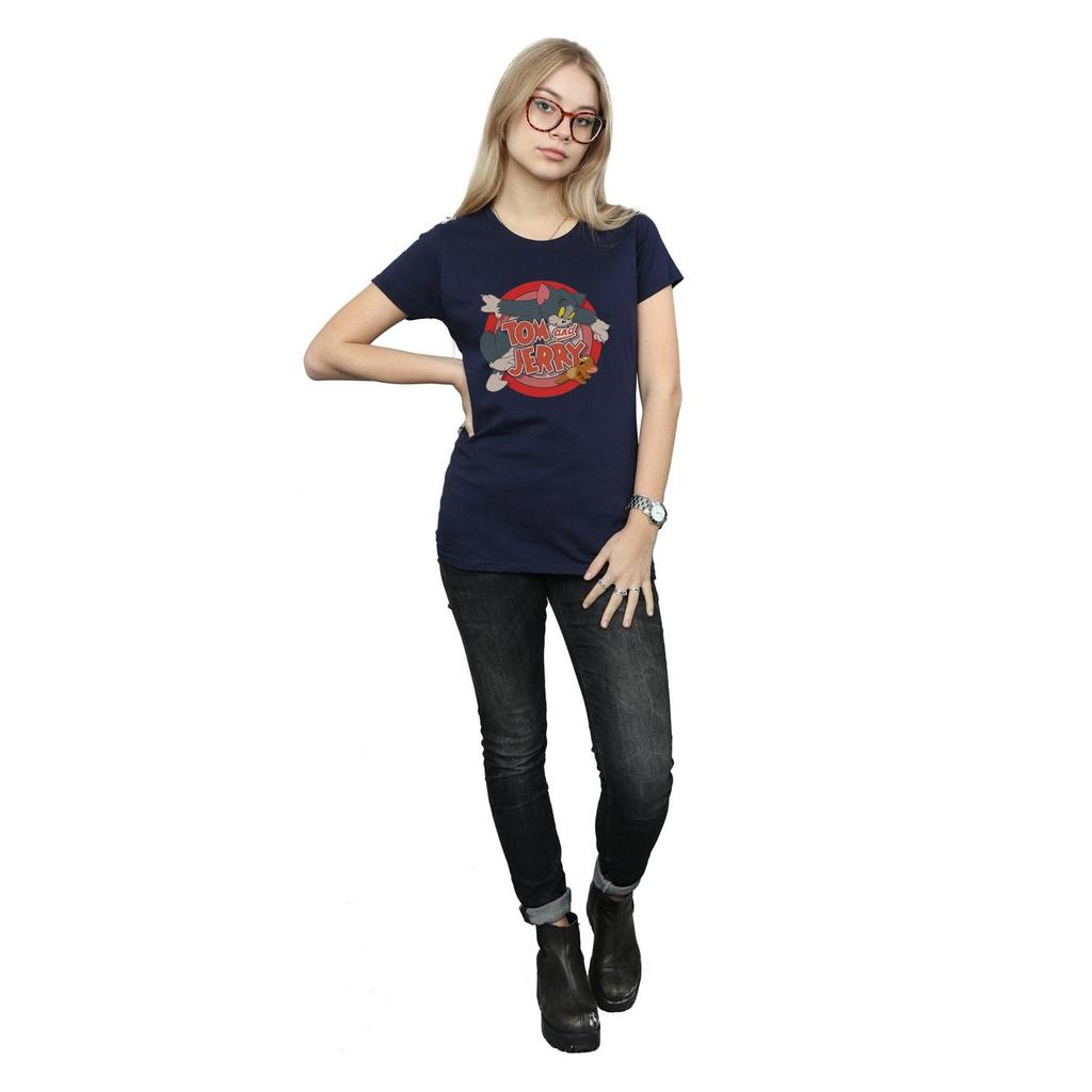Tom and Jerry Damen/Damen Catch Baumwoll-T-Shirt