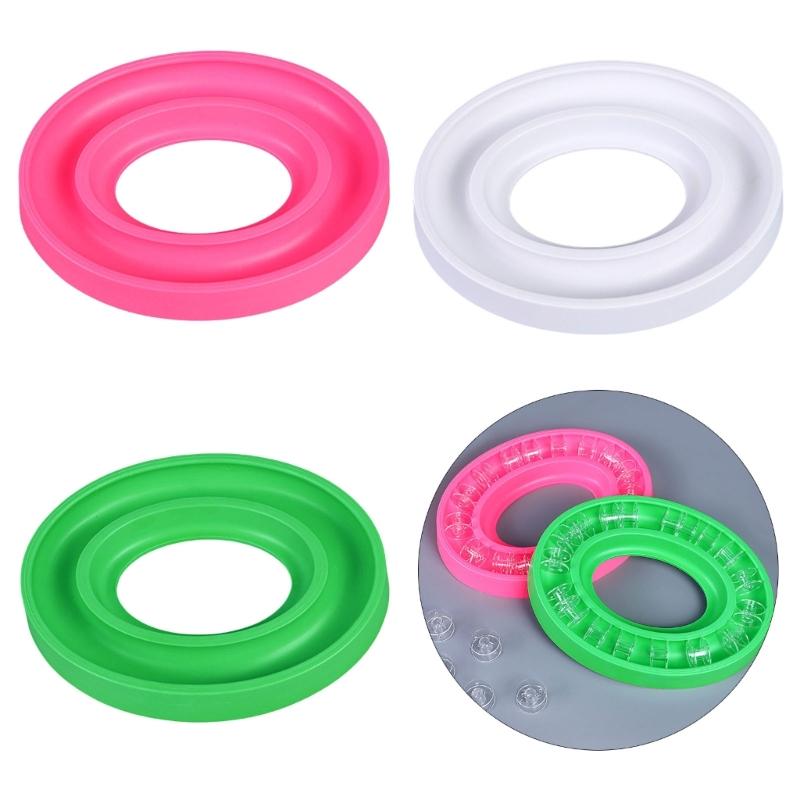 2Pcs Bobbin Holders Rings Flexible Silicone Bobbin Organizers Holders Bobbin Storage Case Sewing Thread Bobbins Case