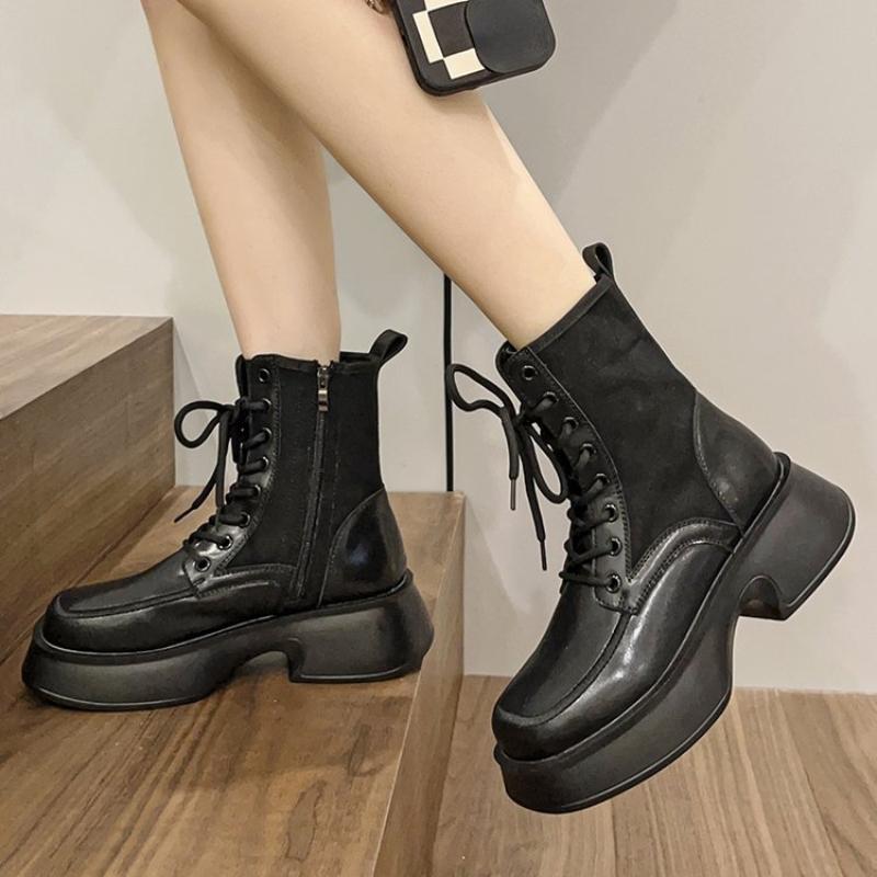 Women's Ankle Boots Autumn 2022 Fashion Shoes Woman Platform Botins Ladies Comfortable Walking Boots