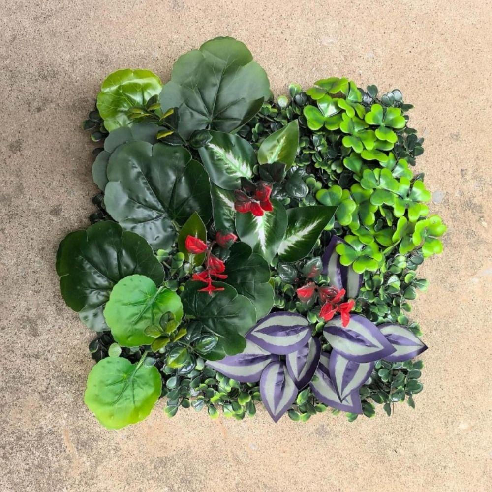 DIY Artificial Plant Wall Panel Sunflower Simulation Maple Plant Sheet  Living Room