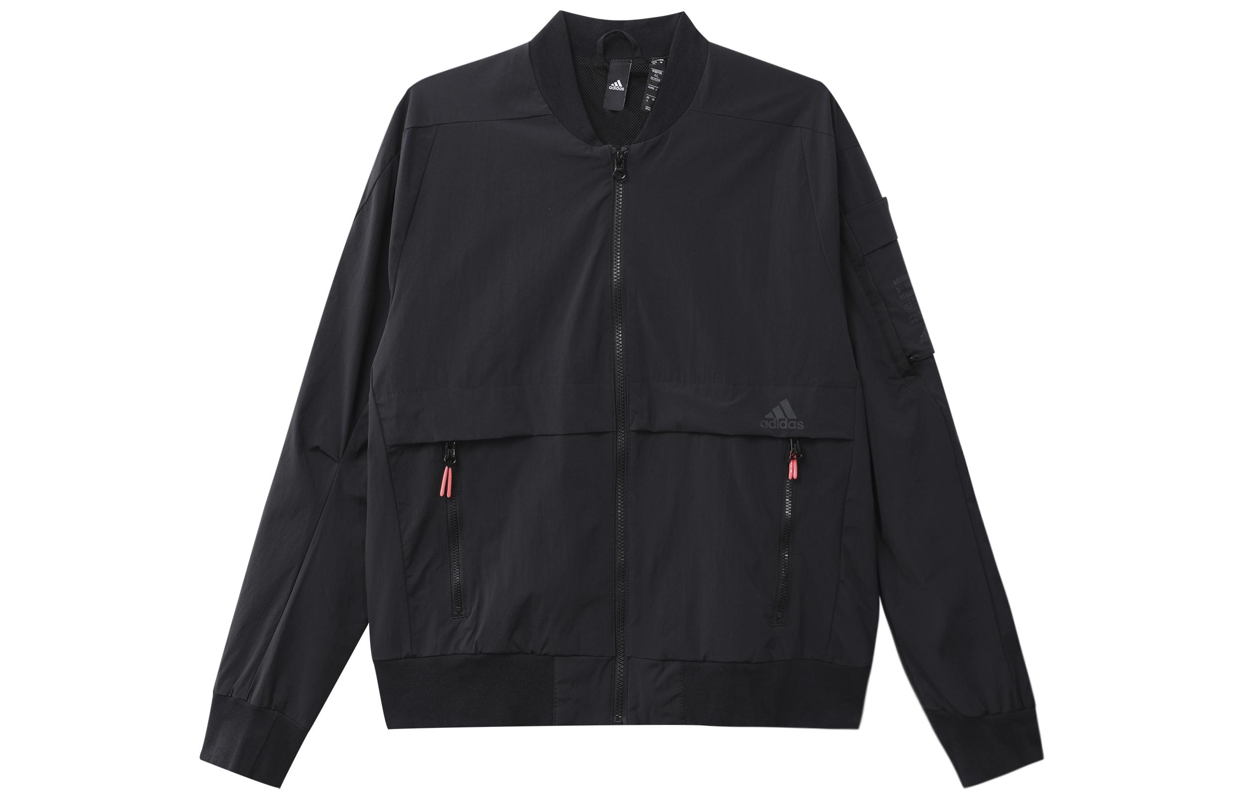 Adidas Jackets Men s Black Stand Collar Moderate GF4030 L