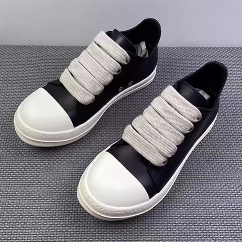 New  Brand Women Sneakers High-top Men's Casual Leather Shoes for Women Flat Sport Thick Lace Up Unisex Couple Women Shoes