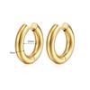 18k Gold Plating  Hoop Earring for Women Trendy Chunky Earrings  Huggies Hoop Earrings Geometric Dangle Earrings Jewelry Gifts