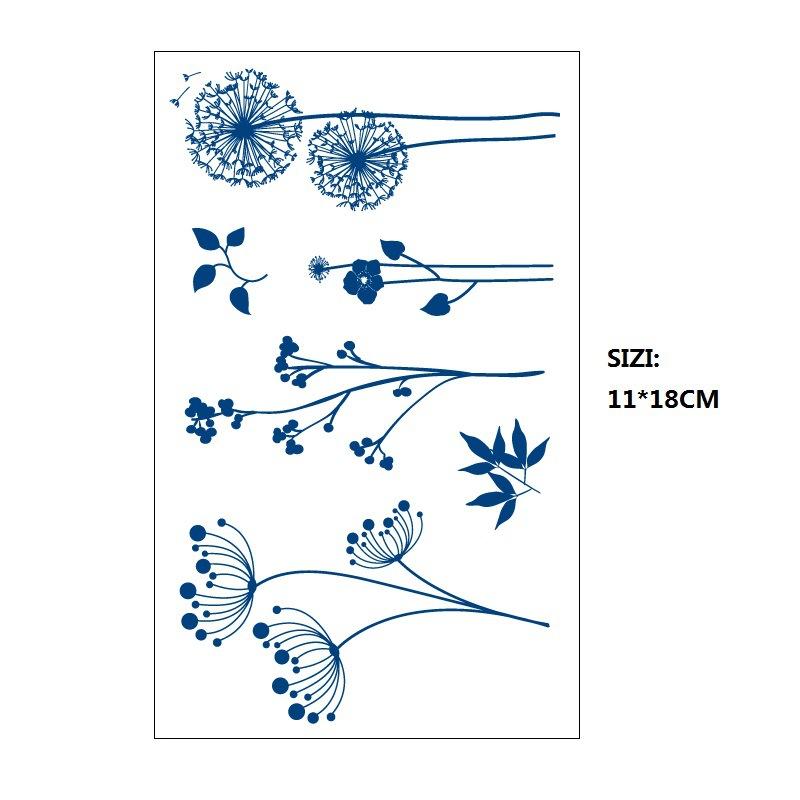 Emmy Naklejka Tatuaż Ziołowy Stopniowa Zmiana Geometryczny Gwieździste Niebo Łańcuch z Gwiazd Trwały Nieodblaskowy Naklejka Transferowa Wodna