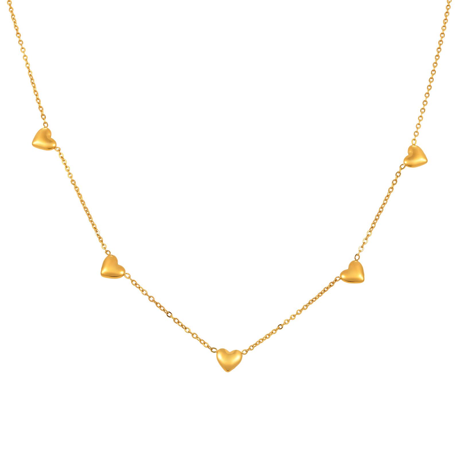 

Vnox Multiple Styles Stainless Steel Necklace For Women, Heart Flower Star 18K Gold Plated Choker Accessories Charms Jewelry