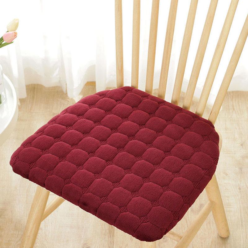 Kord Kissen in Hufeisenform Dickes Stuhlkissen Nordisch Einfarbig Abnehmbar Waschbar Sitzkissen Schlicht Rutschfest Hüftkissen mit Bändern