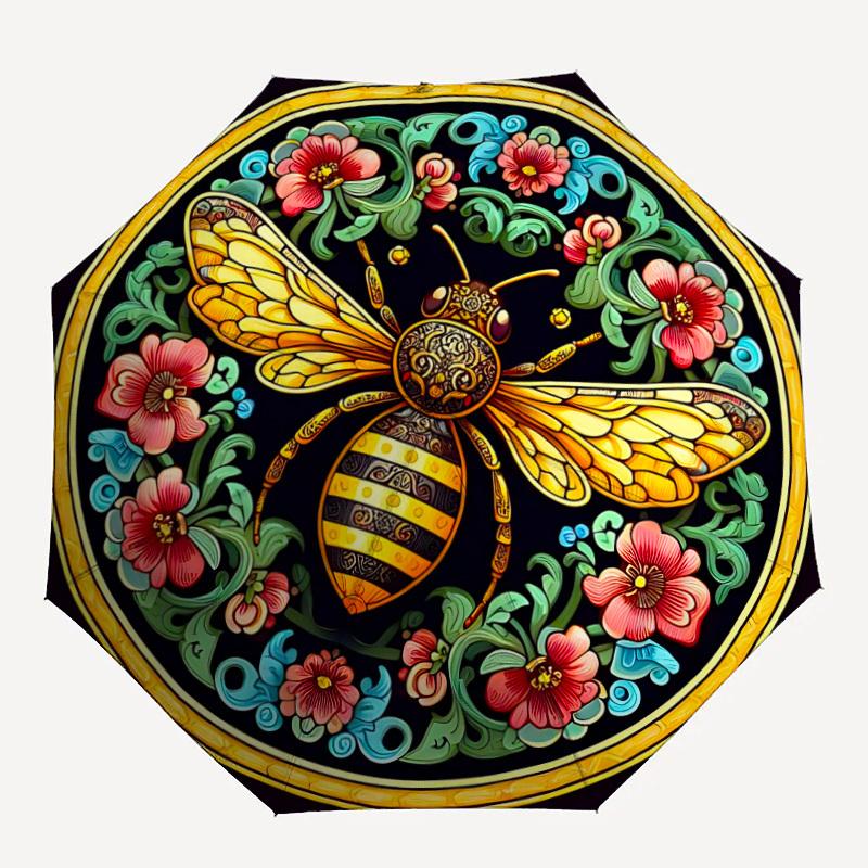 

1PC Honeybee Ornament Folding Umbrella with 8 Frames, Automatic Open, Durable Frame, Quality Craftsmanship yy250912149