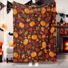 Halloween Pumpkin Christmas Printed Flannel Blanket Soft Cozy Throw Party Home
