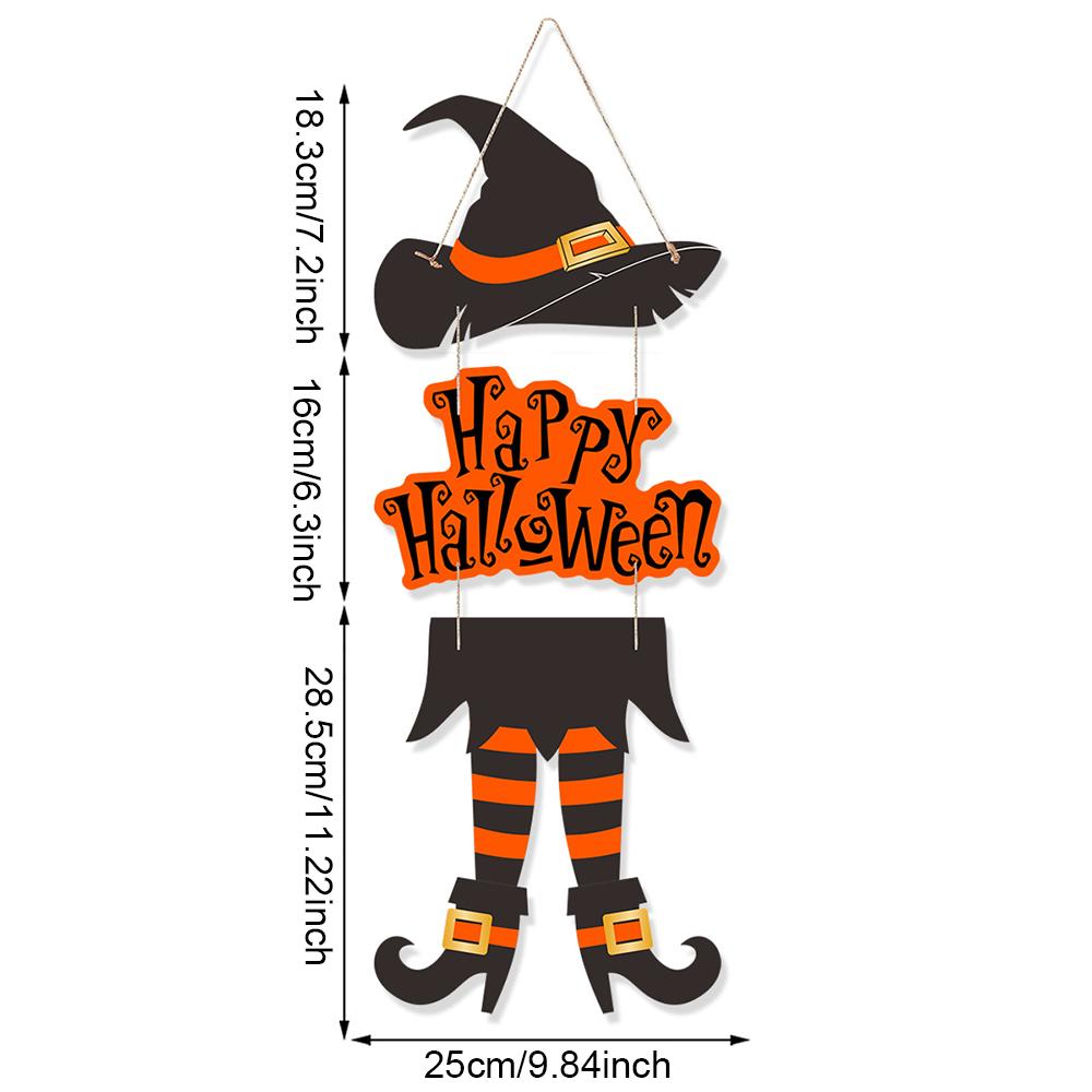 Runtowo  1pc Happy Halloween Paper Door Hanging , Halloween Witch Decoration Pendant , Halloween Party Decorations