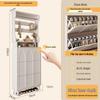 Ultra-Thin Flip-Top Shoe Cabinet & Coat Rack for Entryway Hallway Storage