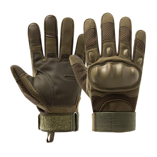 1 Pair Outdoor Gloves Touchscreen Compatible Full Finger Gloves with Soft Knuckle Protection